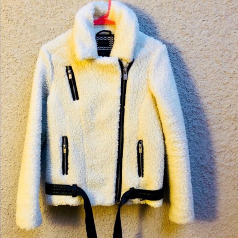 Maison Scotch Aspen Chic Faux Shearling Jacket